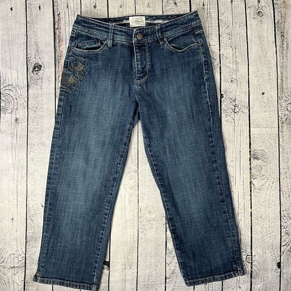 WHITE HOUSE BLACK MARKET Blanc Crop Jeans - Picture 1 of 4